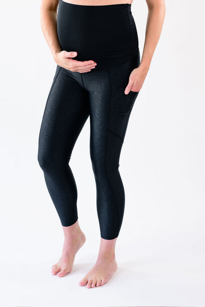 Janey Over-Belly Ultra Soft 7/8 Legging - Black – Mora Mother
