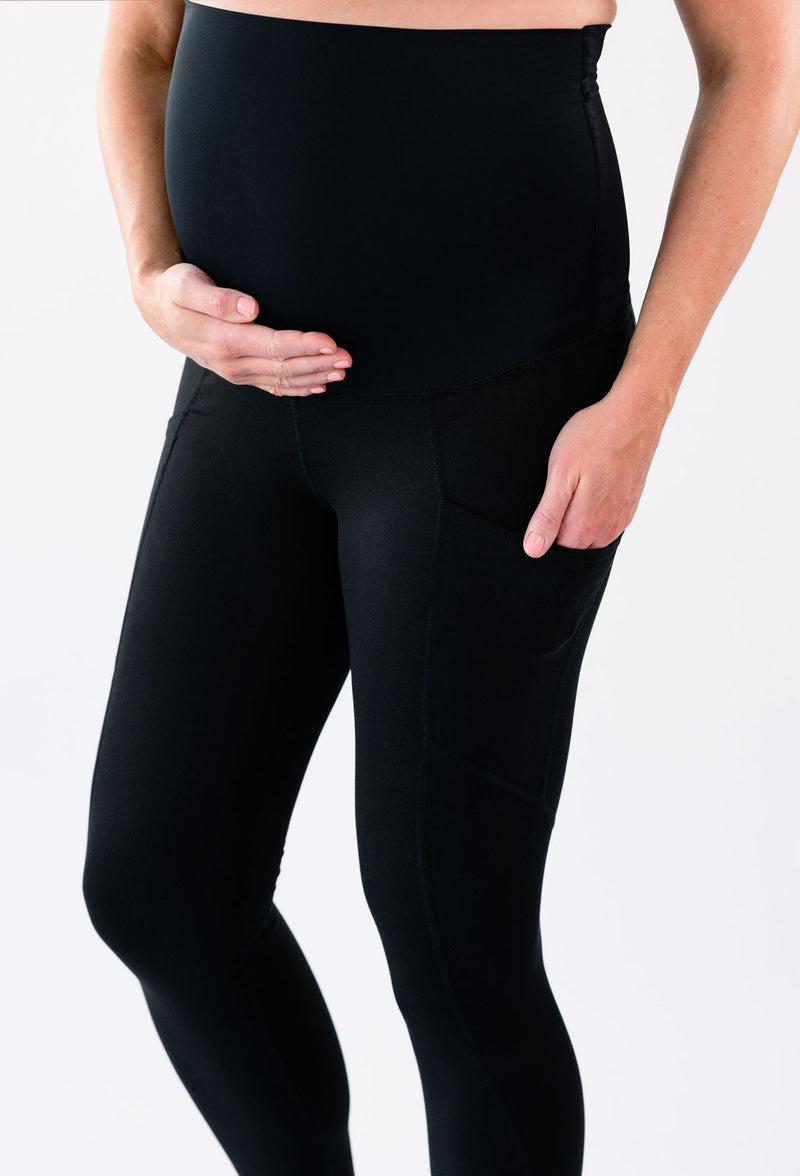 Janey Over-Belly Ultra Soft 7/8 Legging - Black