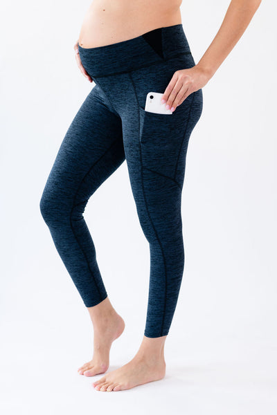 Cindy High Waisted Ultra Soft 7/8 Legging - Space Gray