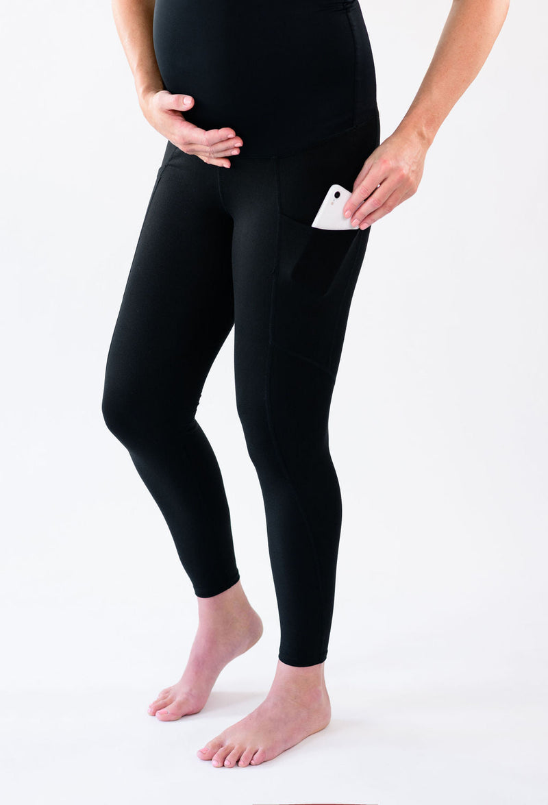Janey Over-Belly Ultra Soft 7/8 Legging - Black